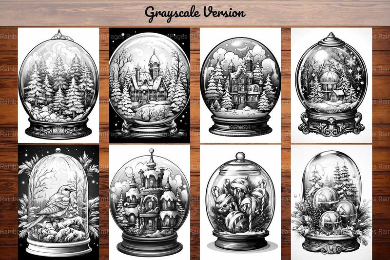 Snow Globes Coloring Books - CraftNest