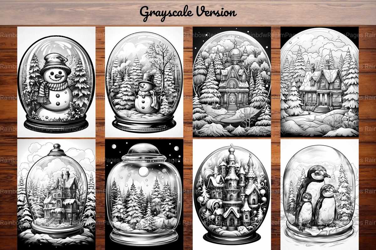 Snow Globes Coloring Books - CraftNest