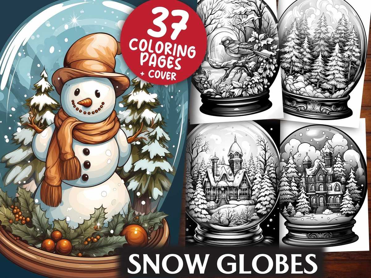 Snow Globes Coloring Books - CraftNest