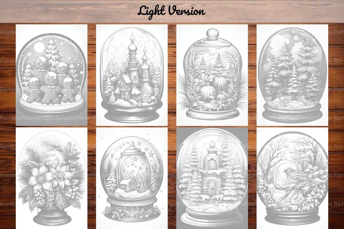 Snow Globes Coloring Books - CraftNest