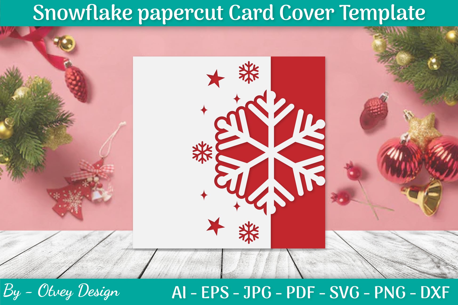 Snowflake Papercut Card Cover Template SVG Bundle 3 - CraftNest - Digital Crafting and Art