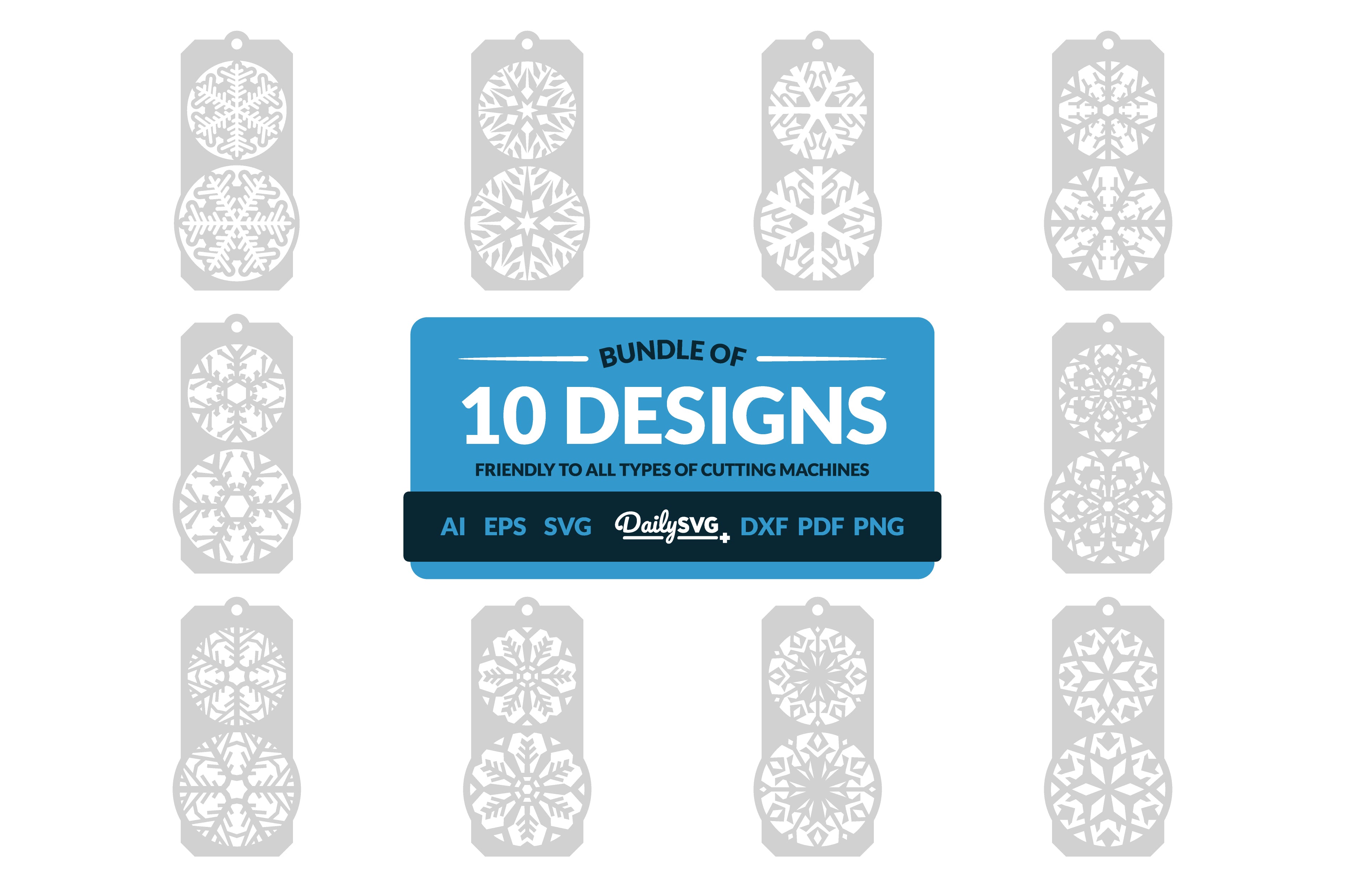 Daily Snowflake Junk Journal SVG Bundles
