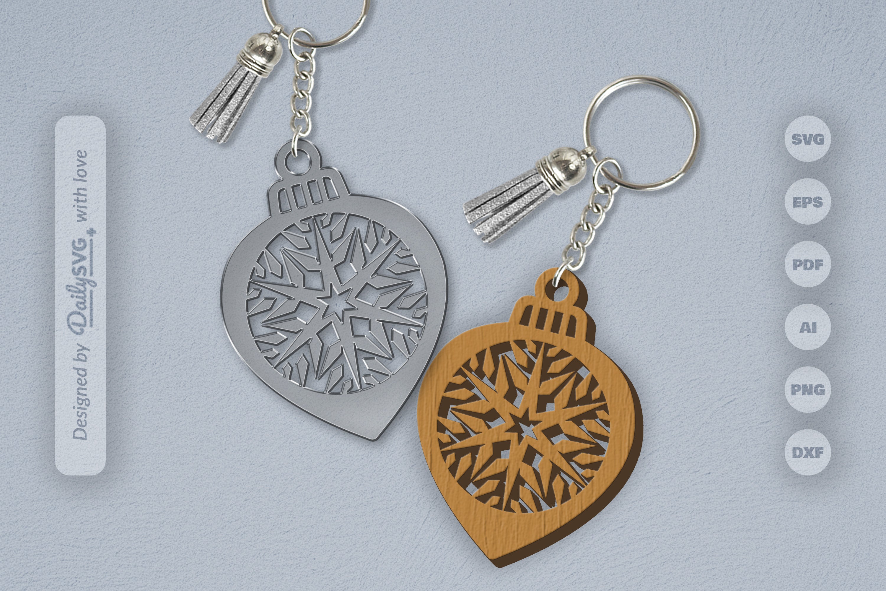 Snowflake Christmas Bauble SVG Bundle 11