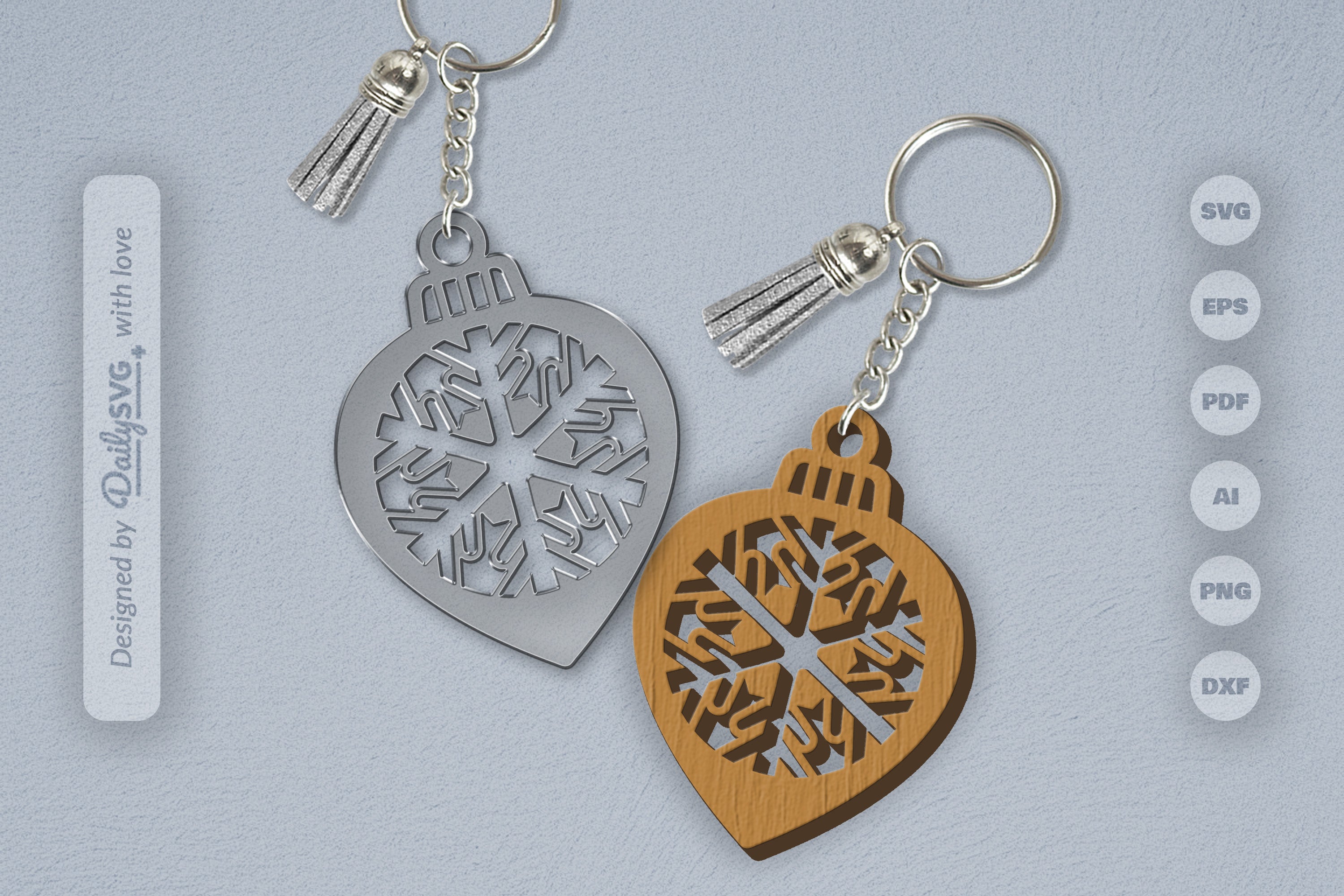 Snowflake Christmas Bauble SVG Bundle 12