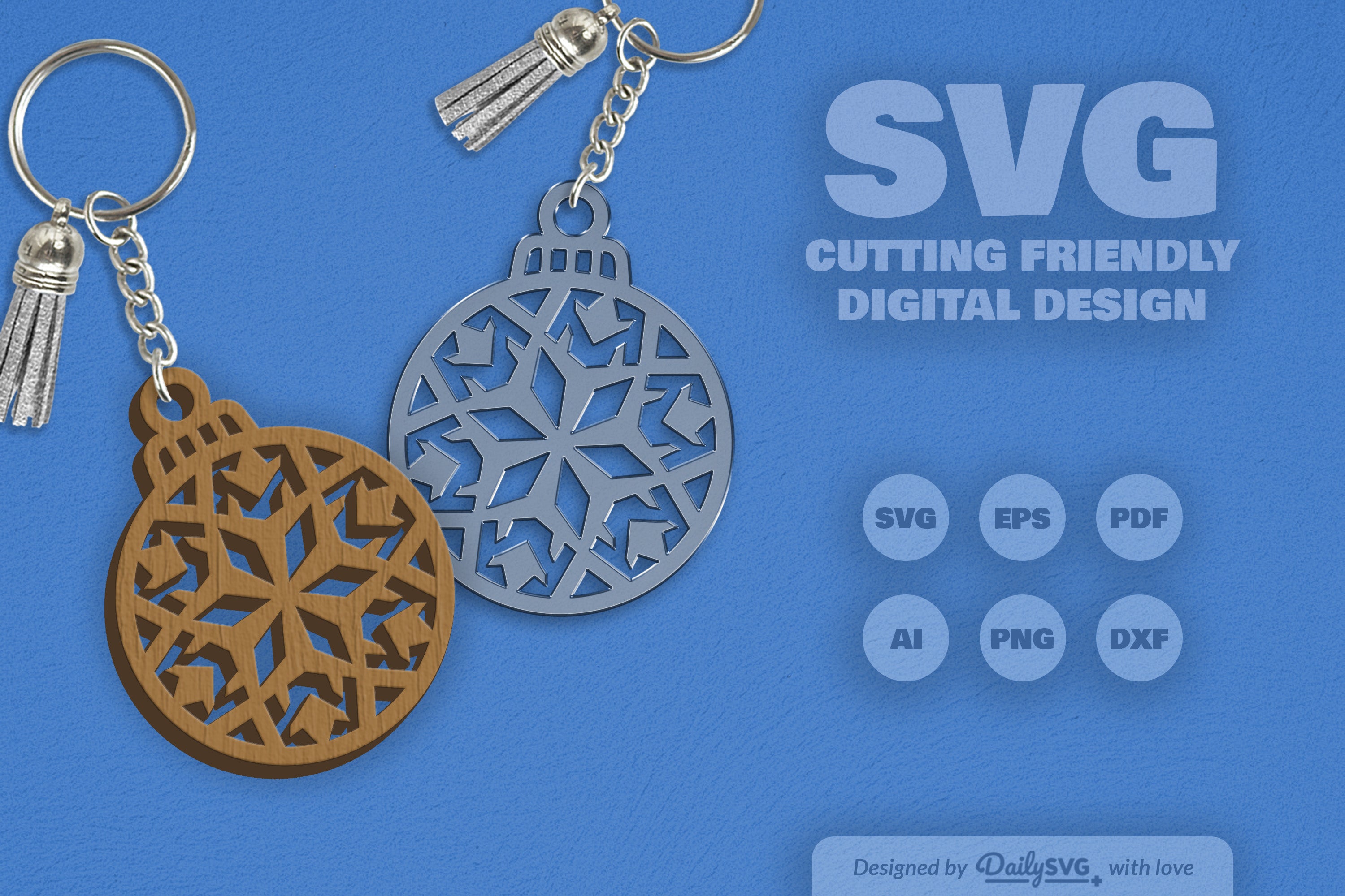 Snowflake Christmas Bauble SVG Bundle 1