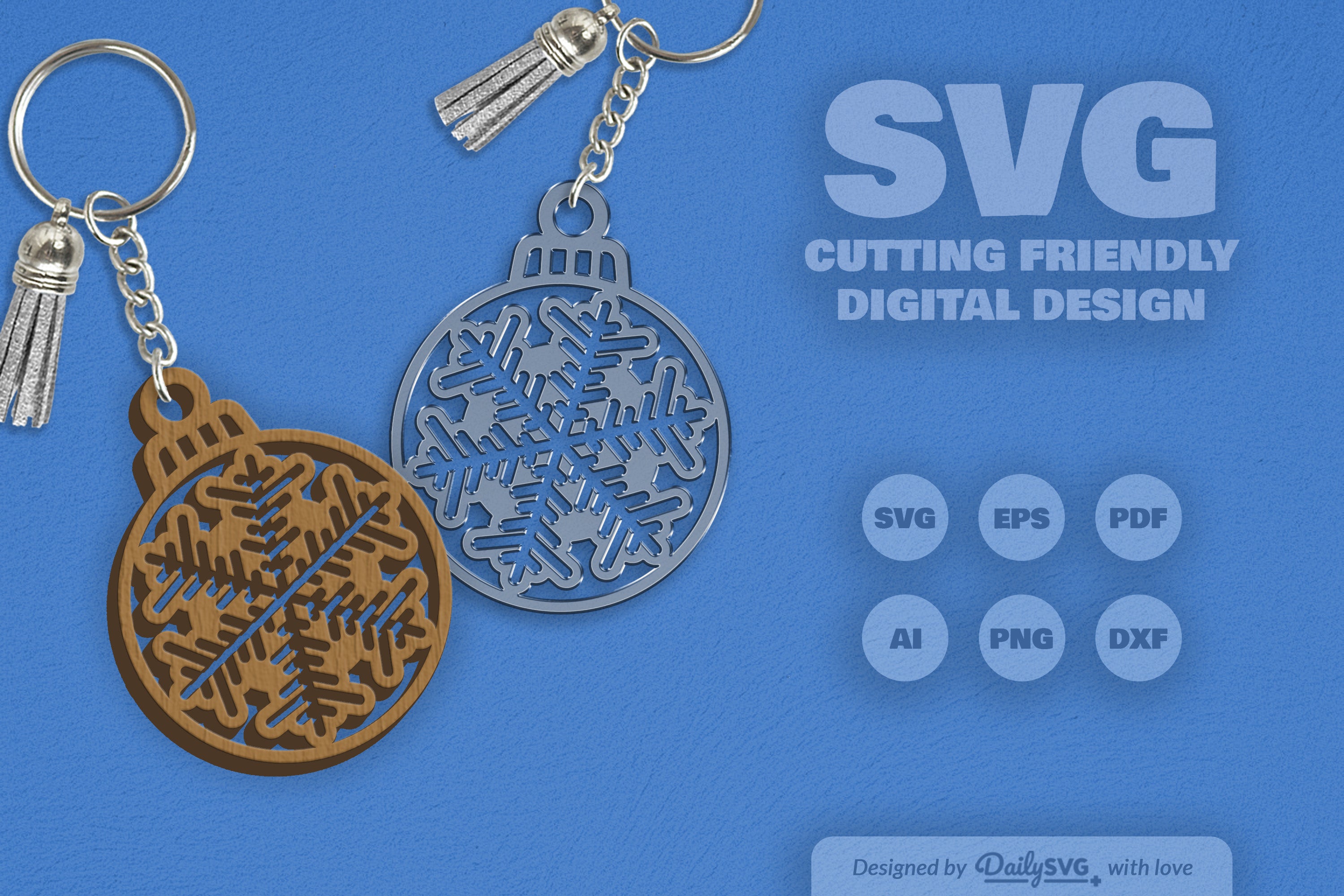 Snowflake Christmas Bauble SVG Bundle 2