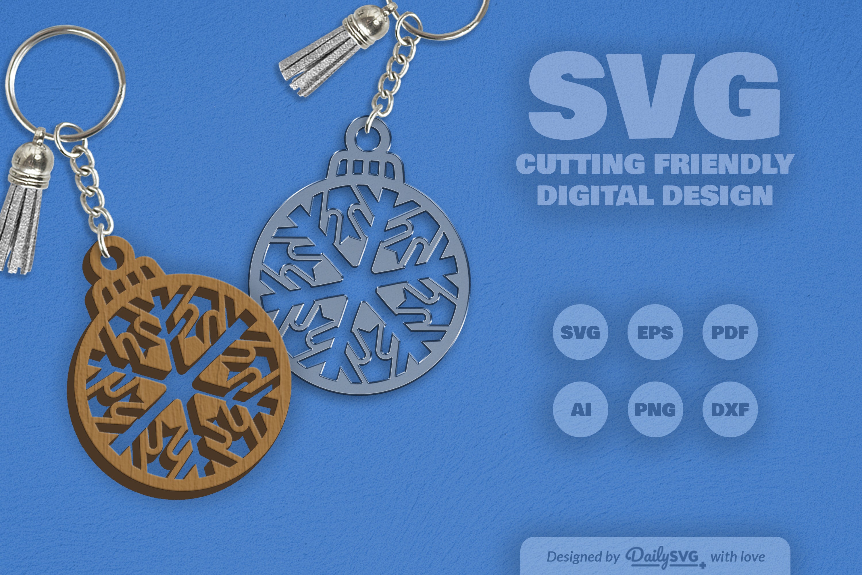 Snowflake Christmas Bauble SVG Bundle 9