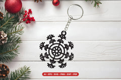 Snowflake Keychain Lasercut SVG Bundle - CraftNest - Digital Crafting and Art