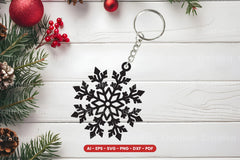 Snowflake Keychain Laser Cut SVG Bundle - CraftNest - Digital Crafting and Art