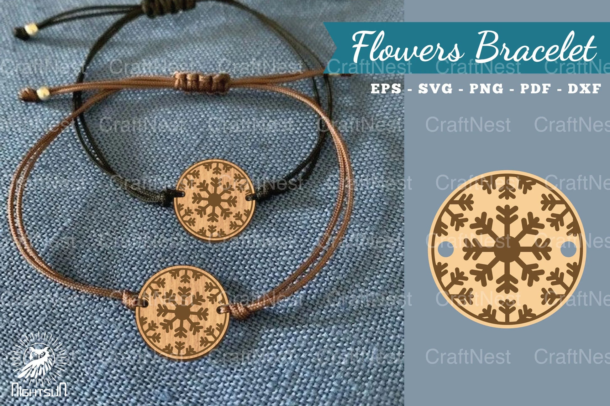 Snowflake Laser Cut Bracelet SVG Bundle - CraftNest - Digital Crafting and Art