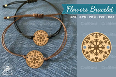 Snowflake Laser Cut Bracelet SVG Bundle - CraftNest - Digital Crafting and Art
