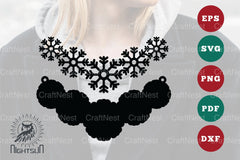 Snowflake Laser Cut Necklace SVG Bundle - CraftNest - Digital Crafting and Art