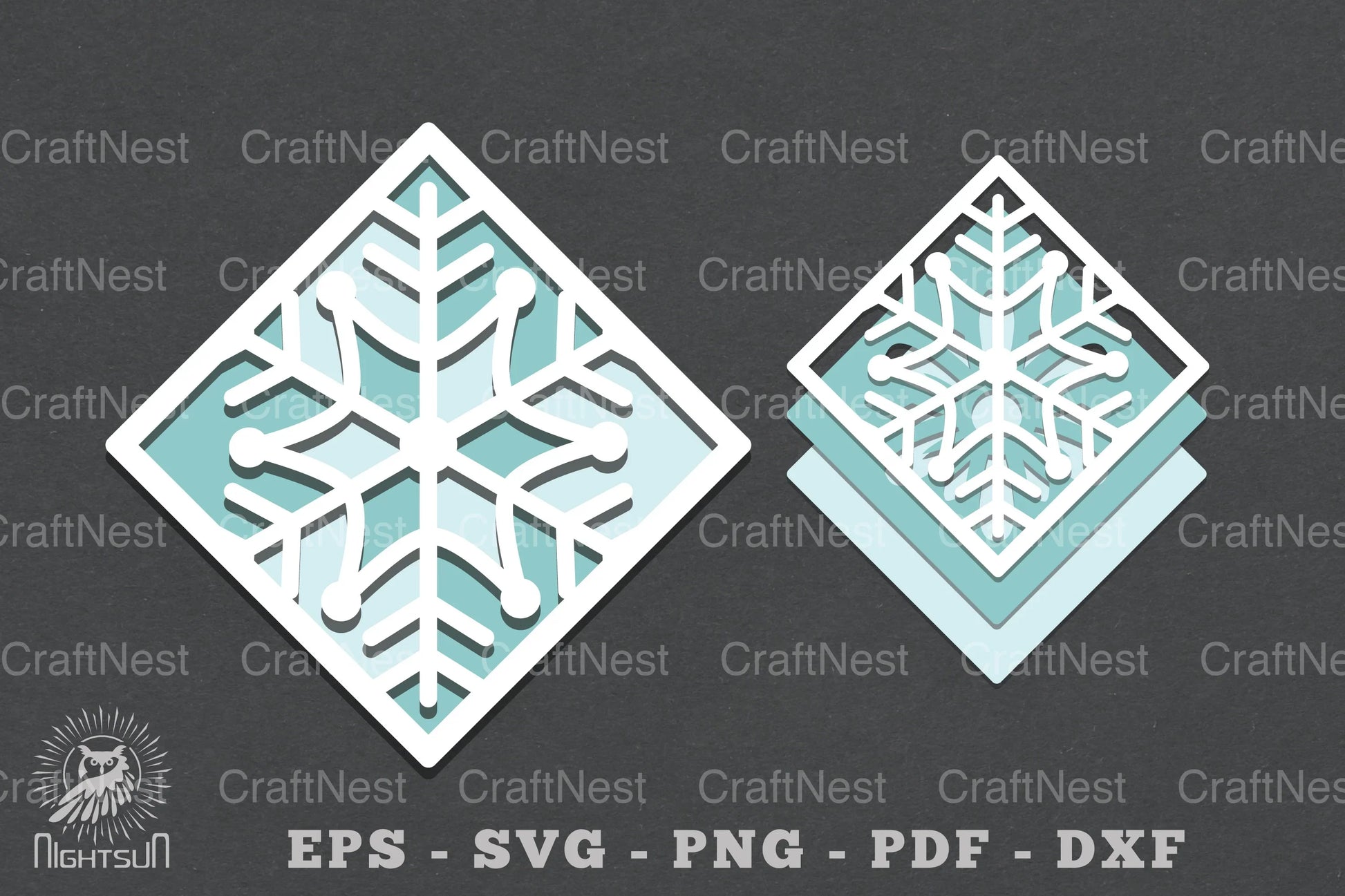 Snowflake Layered Papercut SVG Bundle - CraftNest - Digital Crafting and Art
