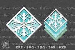 Snowflake Layered Papercut SVG Bundle - CraftNest - Digital Crafting and Art