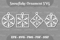 Snowflake Ornament SVG Bundle - CraftNest - Digital Crafting and Art