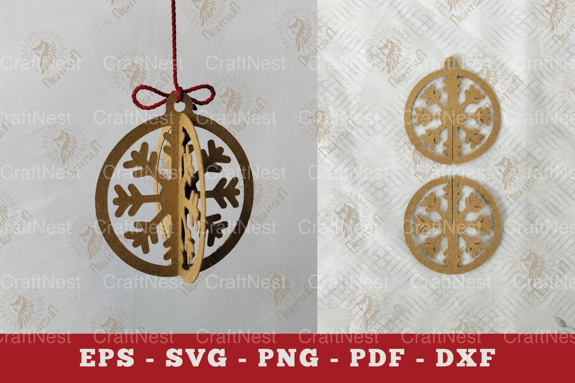 Snowflake Paper Cut Ornament SVG Bundle - CraftNest - Digital Crafting and Art