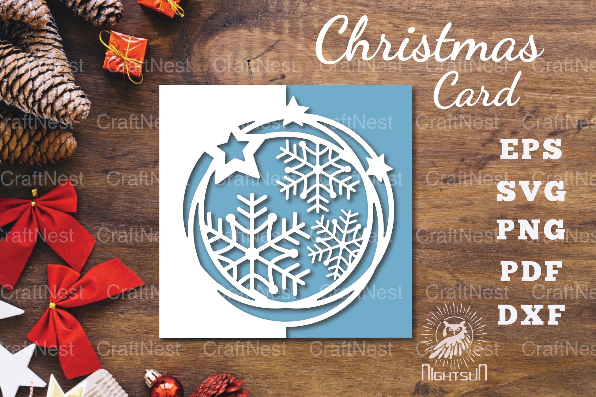 Snowflake Papercut Card SVG Design Bundle - CraftNest - Digital Crafting and Art
