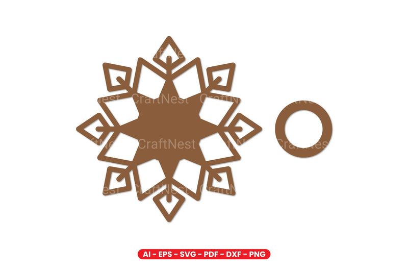 Snowflake Tealight Holder Laser Cut Design Bundle - CraftNest - Digital Crafting and Art