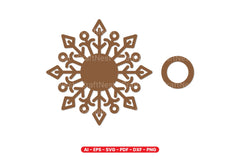 Snowflake Tealight Holder Laser Cut Design Bundle - CraftNest - Digital Crafting and Art