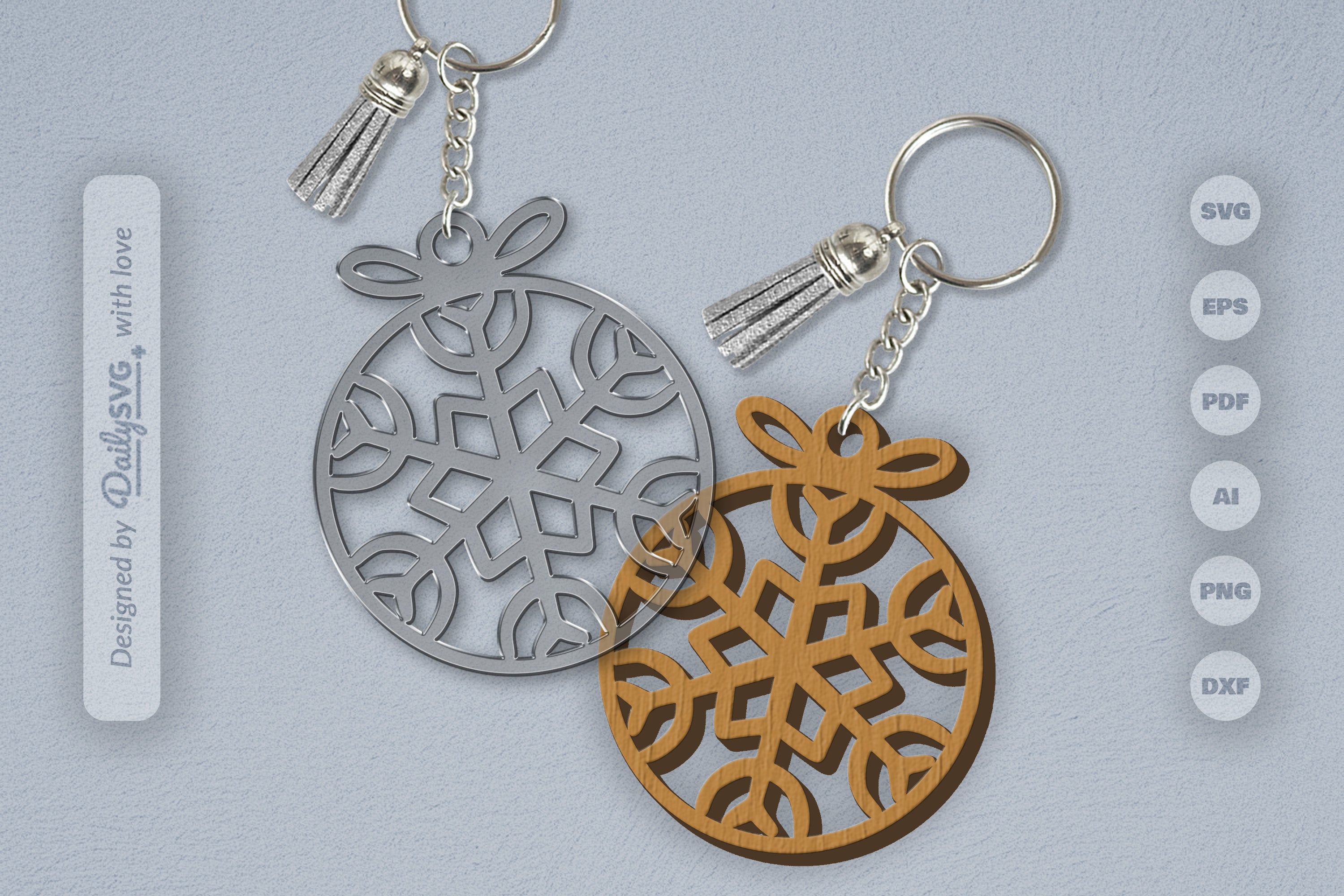 Snowflakes Round Bauble SVG Bundle 1