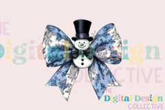 Charming Snowman Coquette Bow Clipart Bundle - CraftNest - Digital Crafting and Art