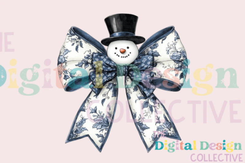 Charming Snowman Coquette Bow Clipart Bundle - CraftNest - Digital Crafting and Art