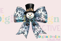 Charming Snowman Coquette Bow Clipart Bundle - CraftNest - Digital Crafting and Art