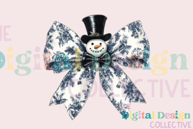 Charming Snowman Coquette Bow Clipart Bundle - CraftNest - Digital Crafting and Art