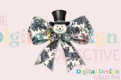 Charming Snowman Coquette Bow Clipart Bundle - CraftNest - Digital Crafting and Art