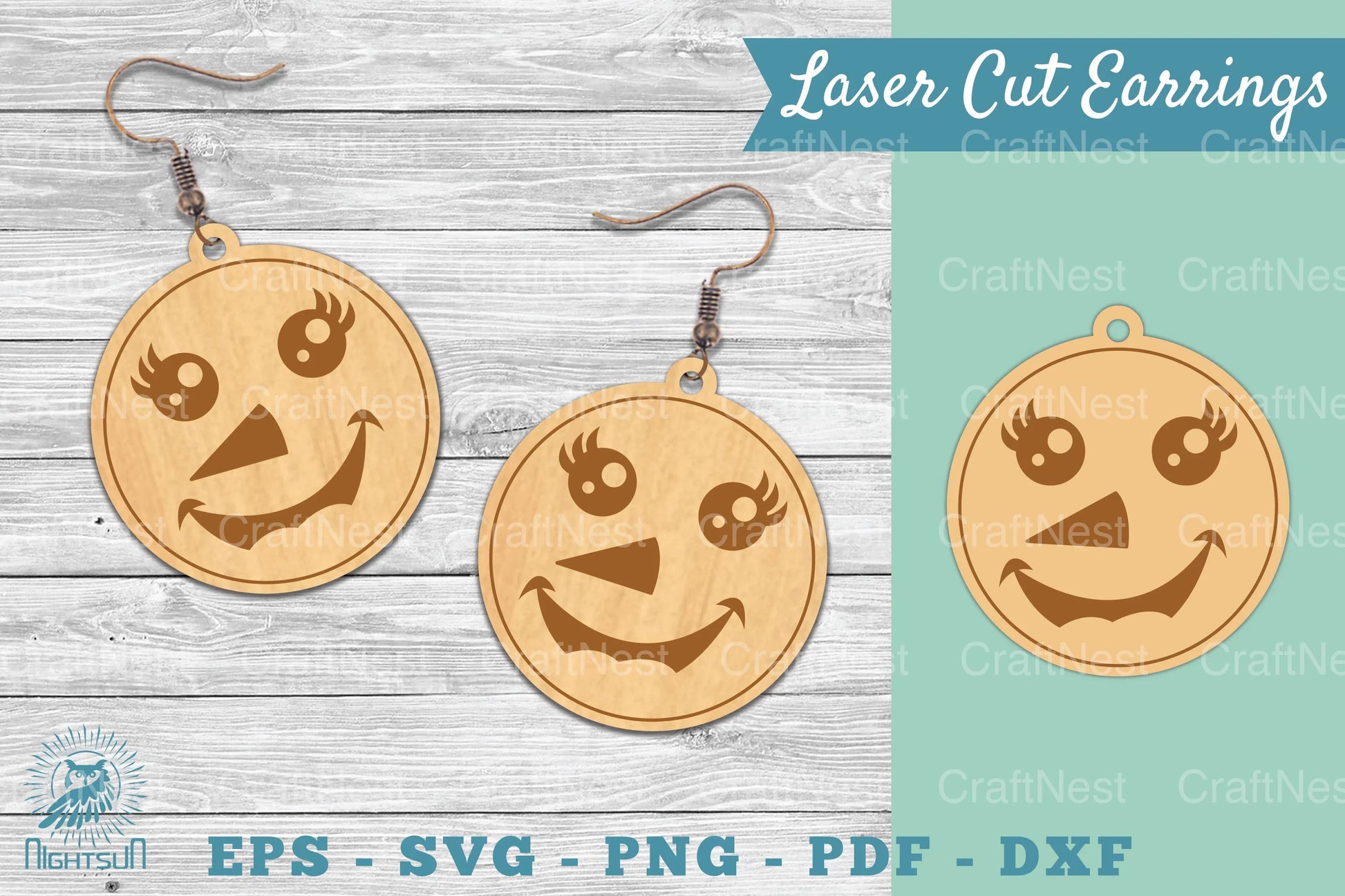 Snowman Face Laser Cut Earrings Clipart Bundle - CraftNest - Digital Crafting and Art