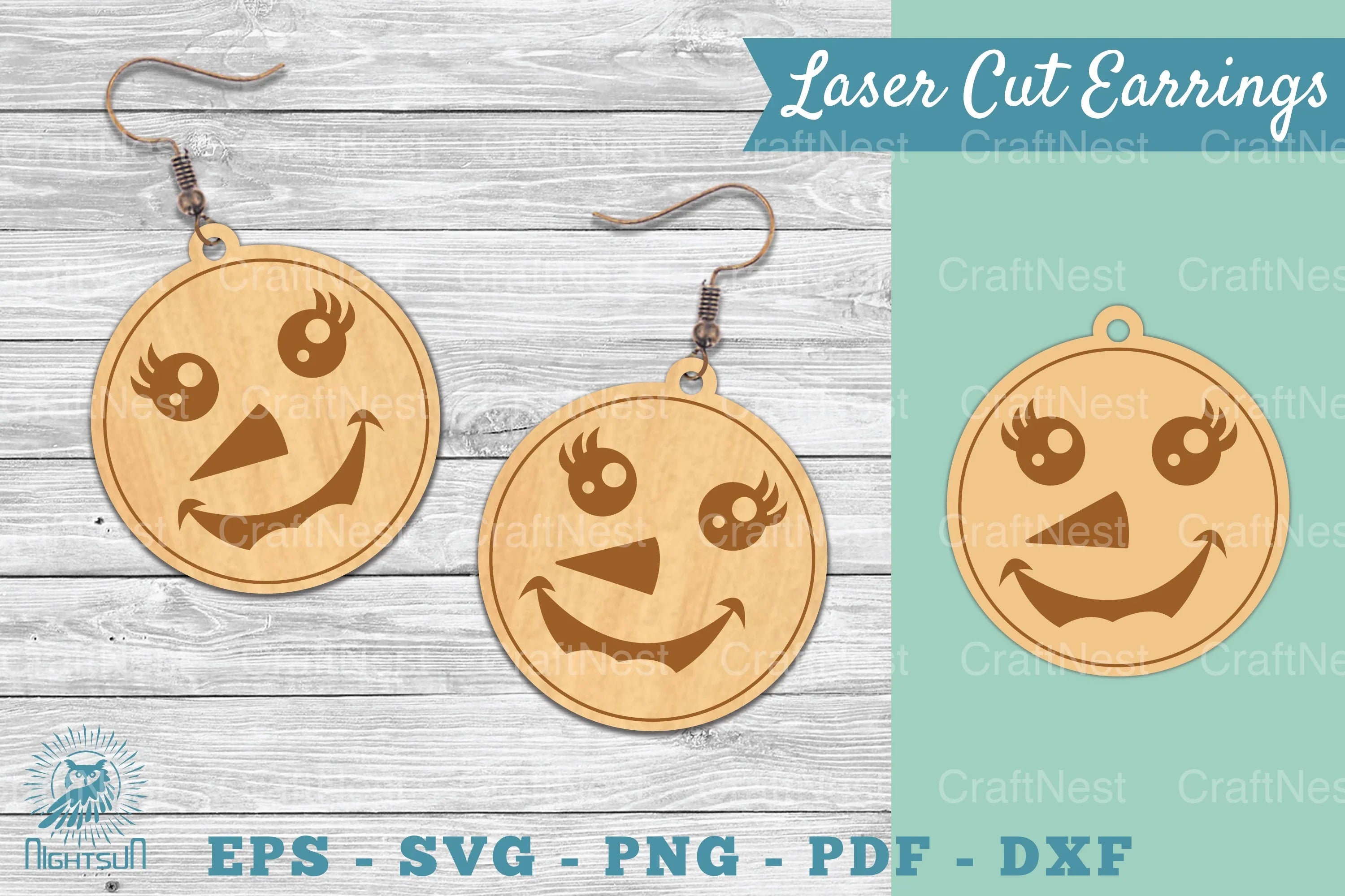 Snowman Face Laser Cut Earrings Clipart Bundle - CraftNest - Digital Crafting and Art
