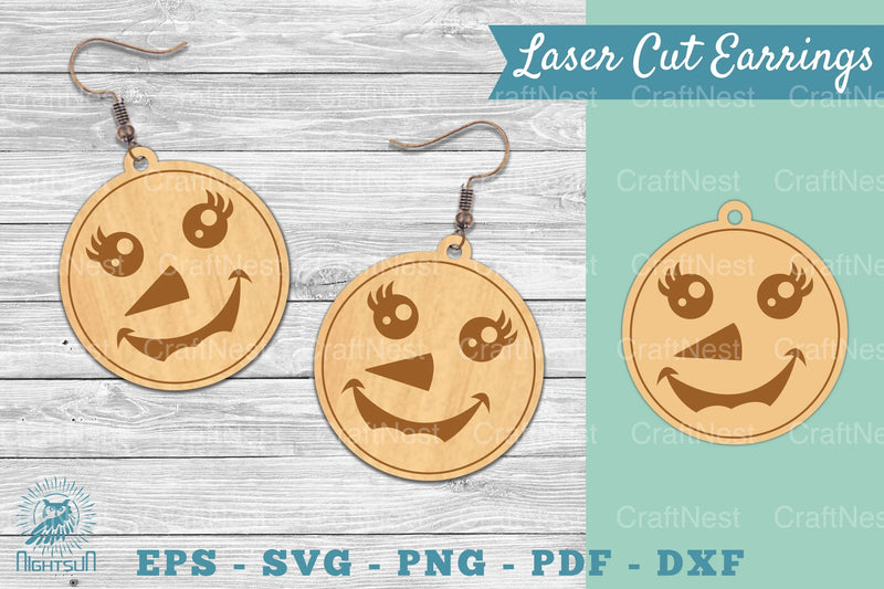 Snowman Face Laser Cut Earrings Clipart Bundle - CraftNest - Digital Crafting and Art