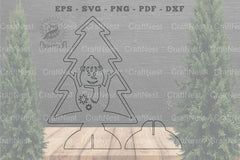 Snowman in Tree Laser Cut Home Decor Clipart Bundle - CraftNest - Digital Crafting and Art