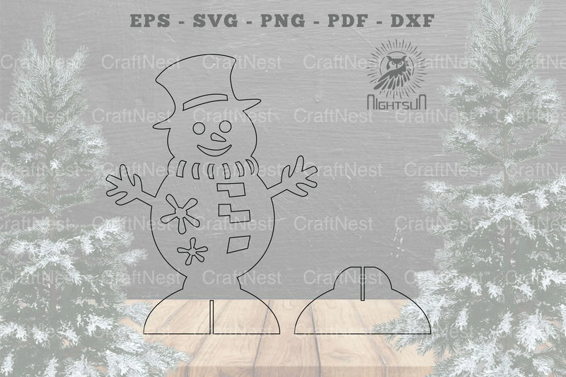 Snowman Laser Cut Home Decor SVG Bundle - CraftNest - Digital Crafting and Art