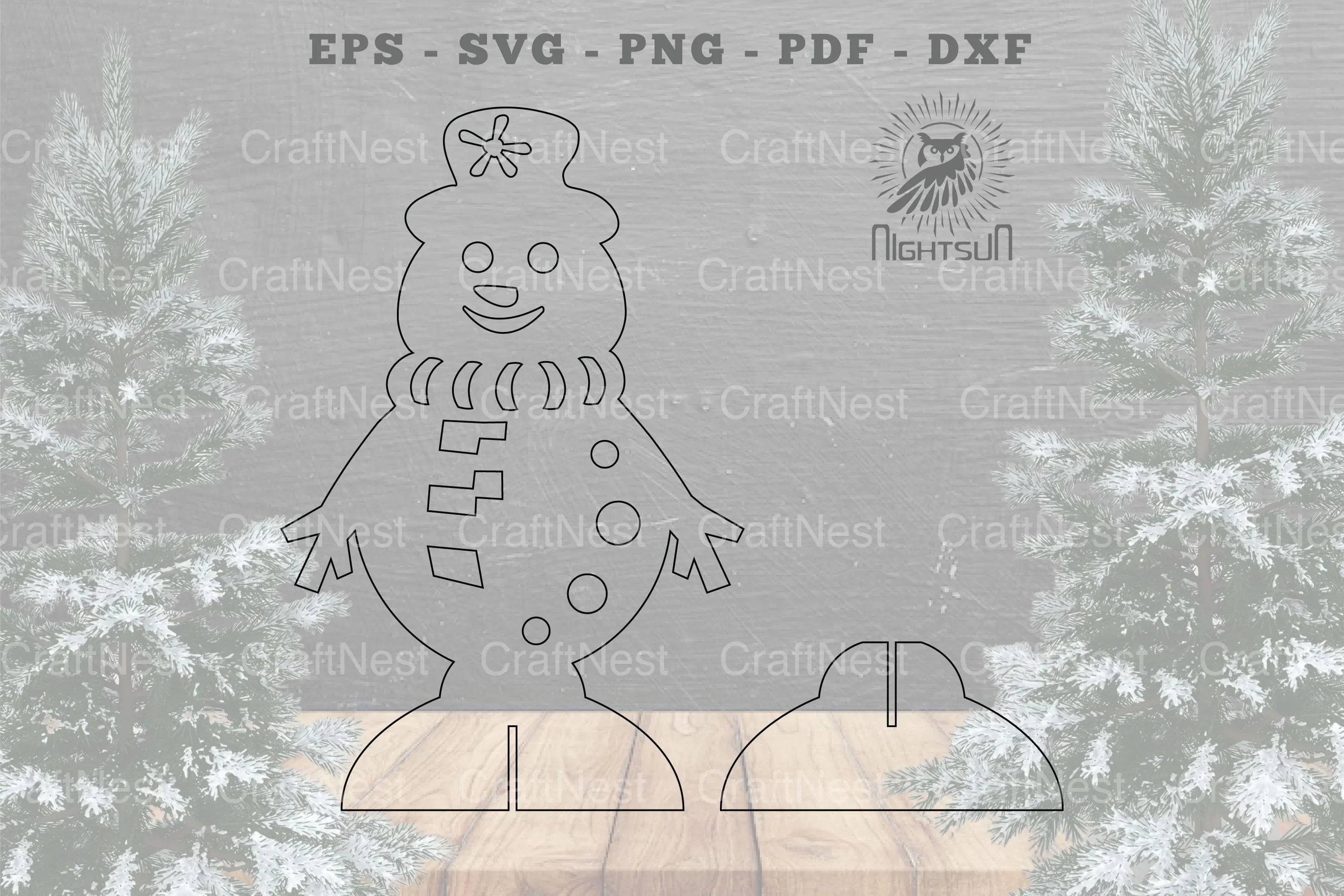 Snowman Laser Cut Home Decor Clipart Bundle - CraftNest - Digital Crafting and Art