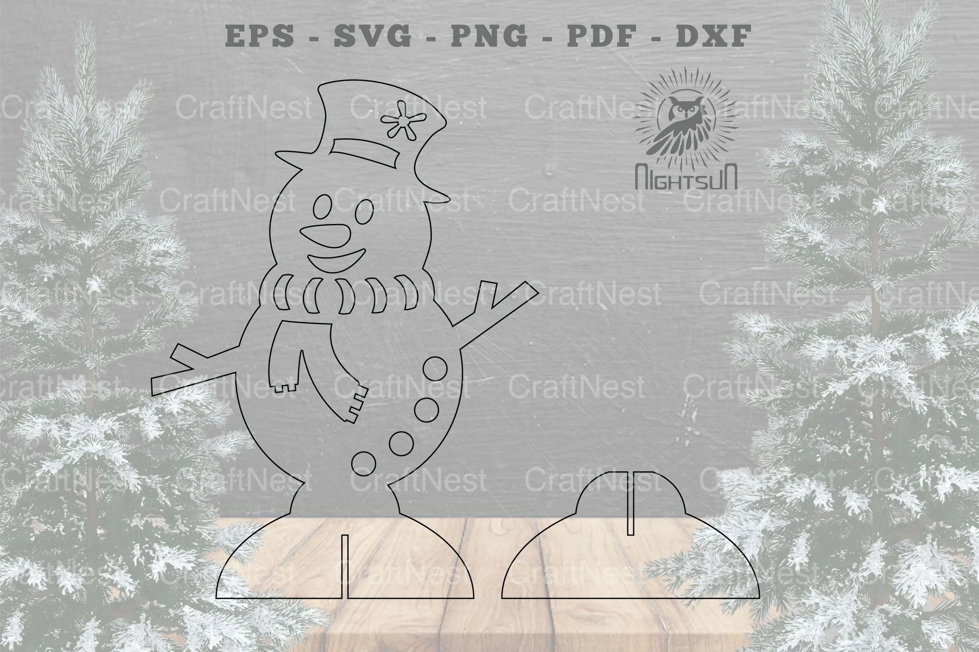 Snowman Laser Cut Home Decor Clipart Bundle - CraftNest - Digital Crafting and Art