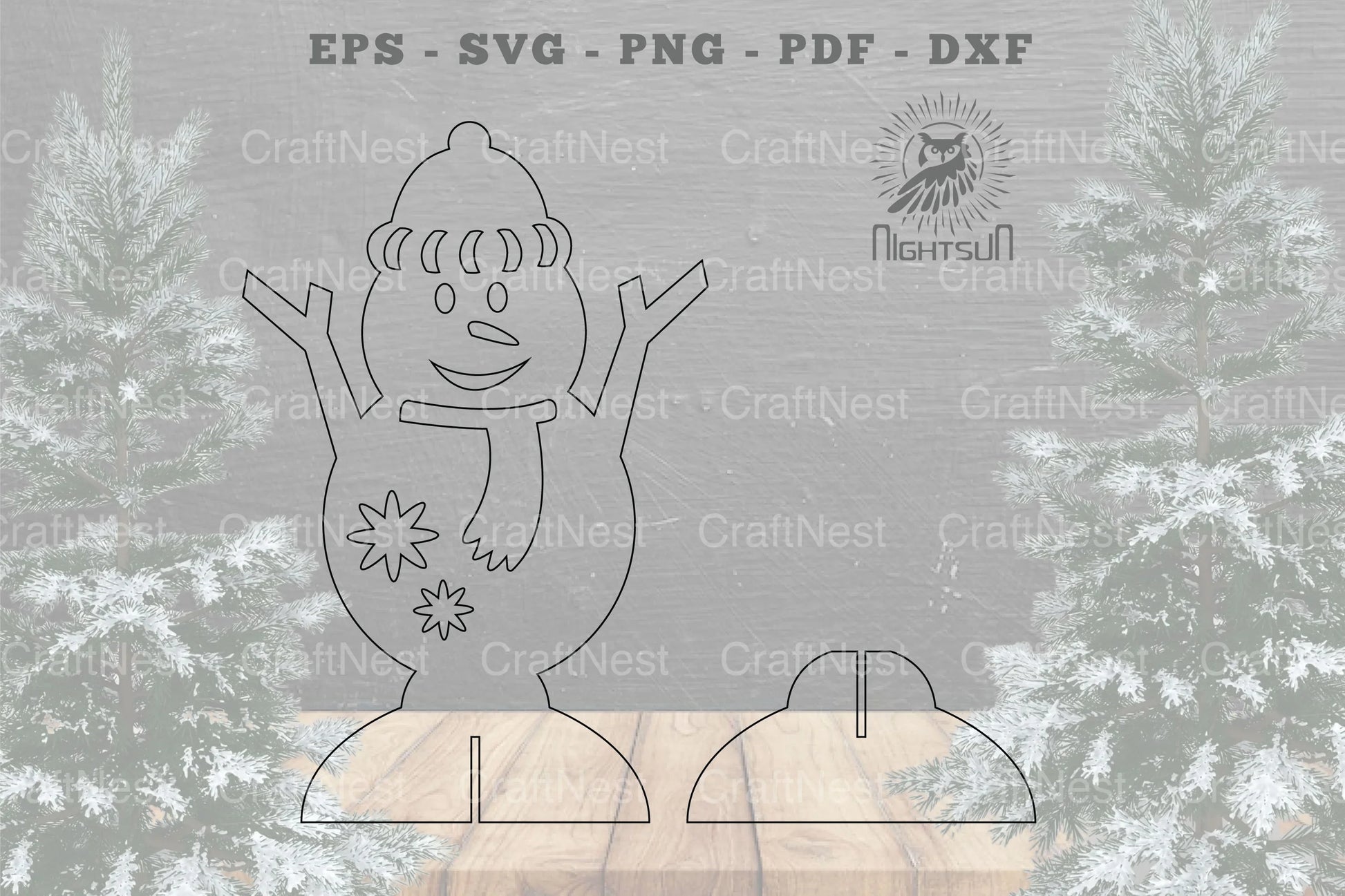 Snowman Laser Cut Home Decor SVG Bundle - CraftNest - Digital Crafting and Art