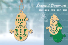Snowman Laser Cut Ornament SVG Bundle - CraftNest - Digital Crafting and Art