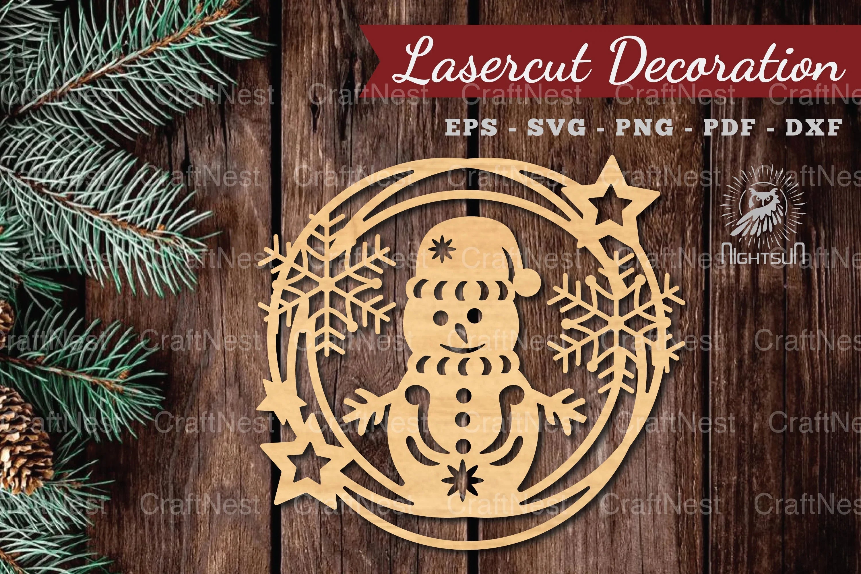Snowman Lasercut Round Clipart Bundle - CraftNest - Digital Crafting and Art