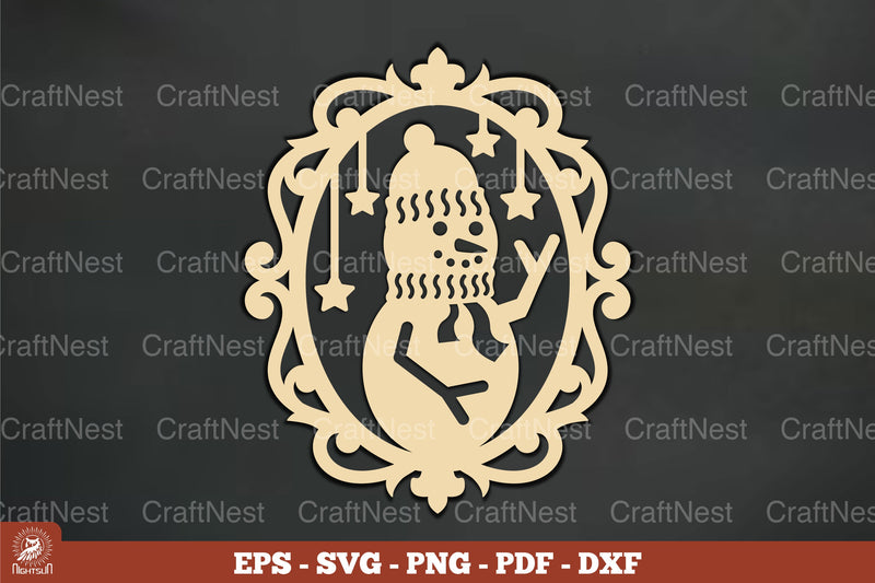 Vintage Snowman Ornament Clipart Bundle - CraftNest - Digital Crafting and Art