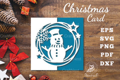 Snowman Papercut Card SVG Bundle - CraftNest - Digital Crafting and Art