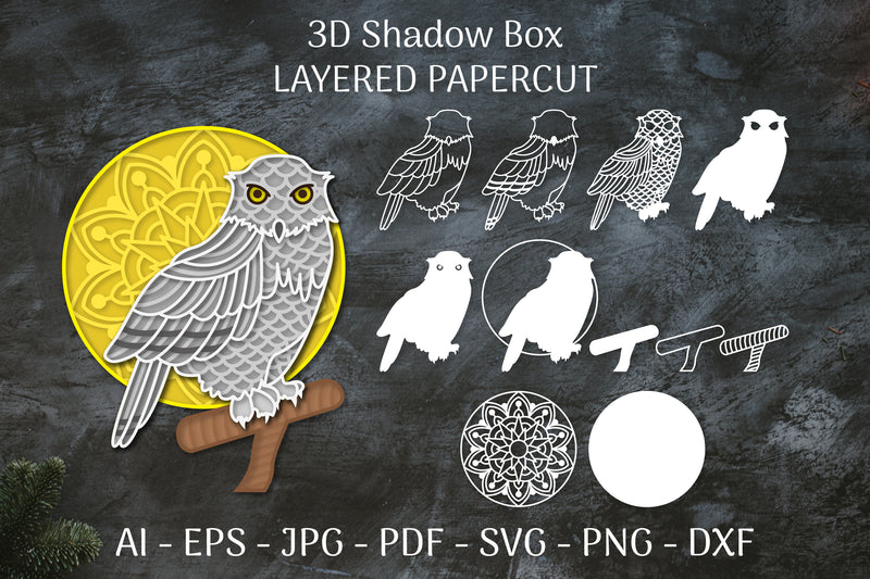 Snowy Owl SVG Bundle - CraftNest - Digital Crafting and Art