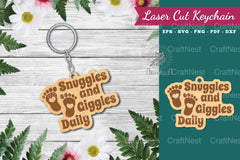 Snugless & Giggles Daily Laser Cut Keychain Bundle - CraftNest - Digital Crafting and Art