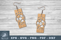 Soccer Laser Cut Earrings SVG Bundle - CraftNest - Digital Crafting and Art
