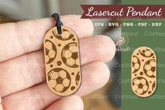 Soccer Lasercut Pendant Design Bundle - CraftNest - Digital Crafting and Art