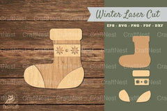 Sock Laser Cut Decoration SVG Bundle - CraftNest - Digital Crafting and Art