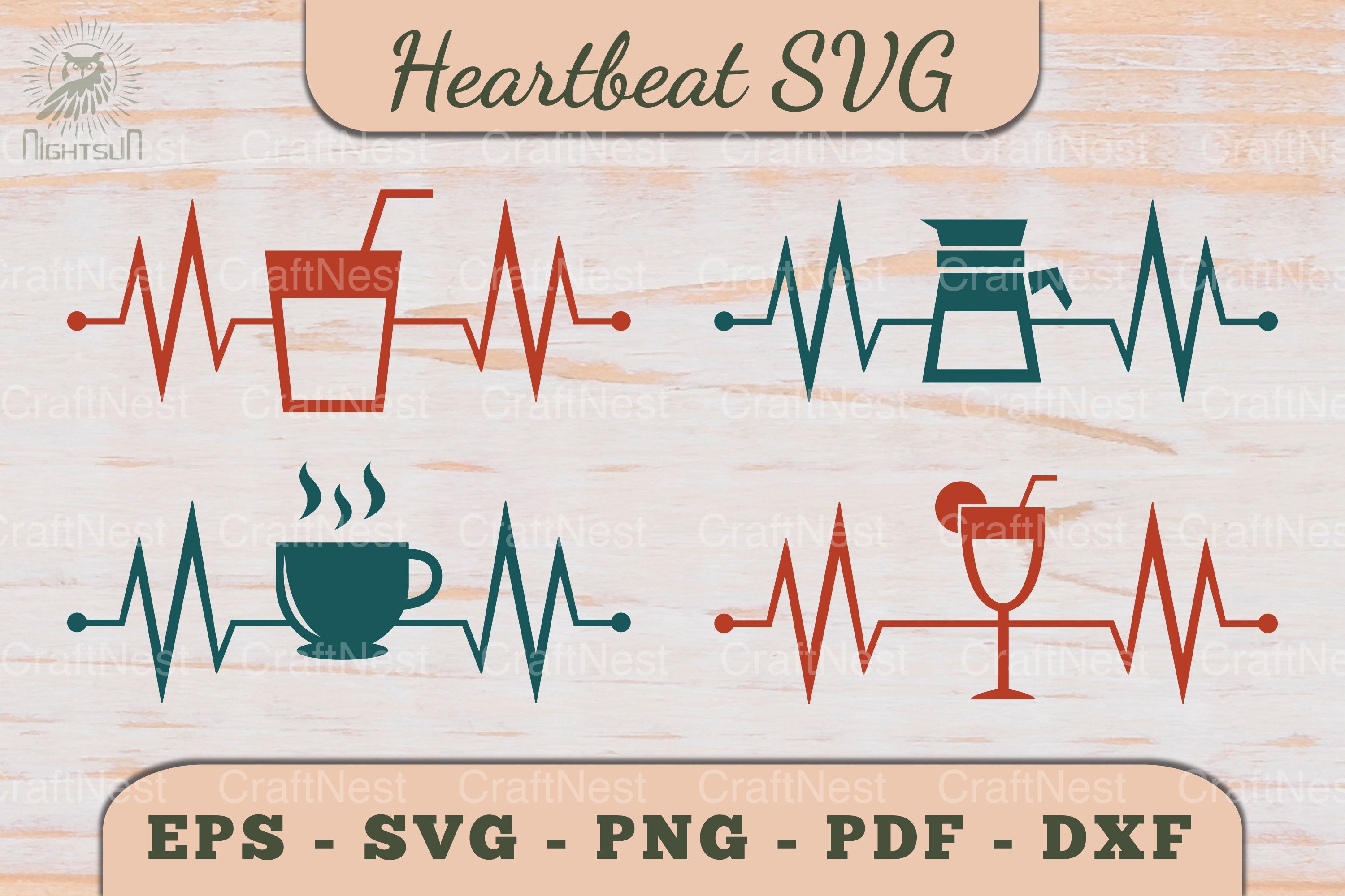 Soft Drinks Heartbeat SVG Bundle - CraftNest - Digital Crafting and Art