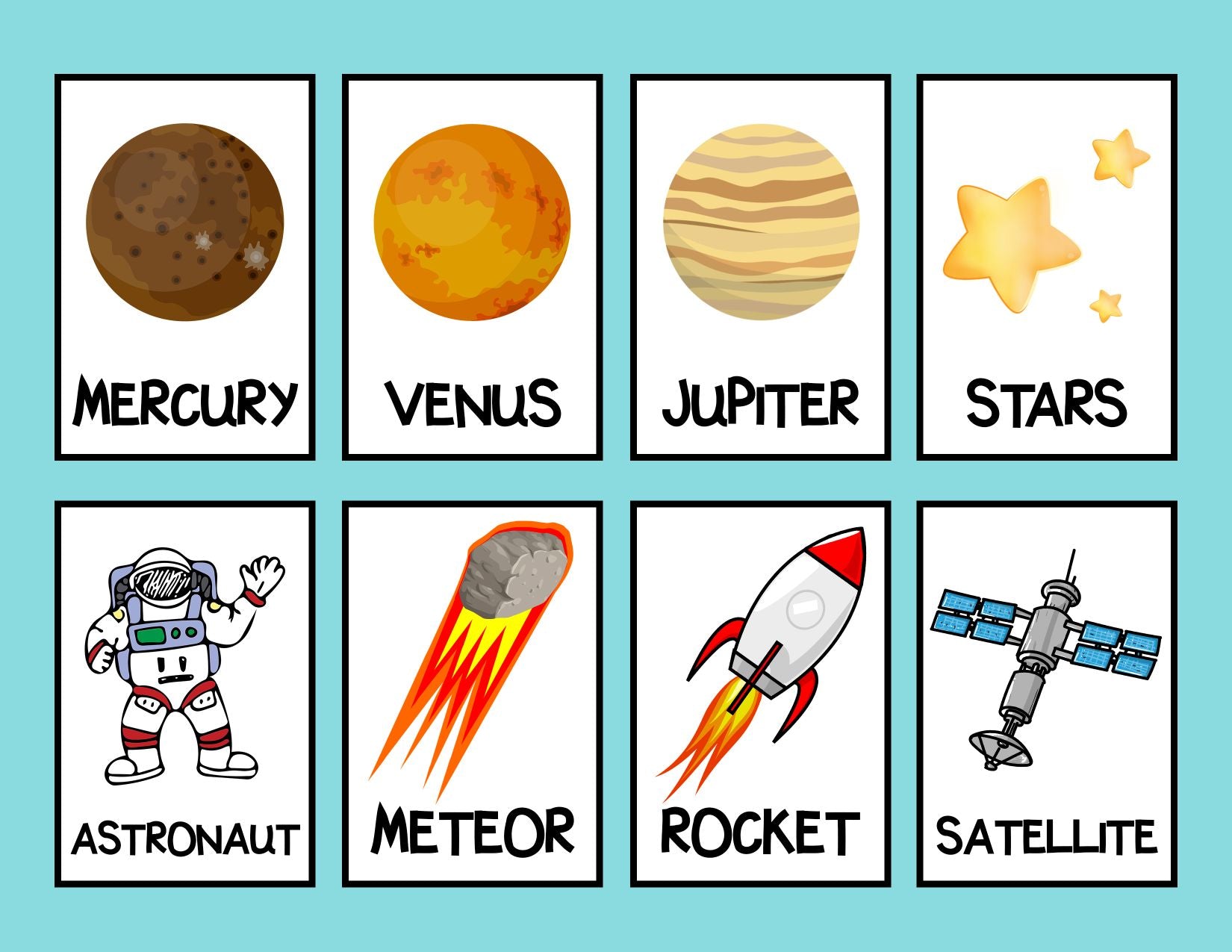 Solar System Flashcards for Kids
