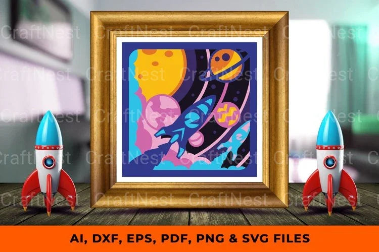 Solar System 3D Shadow Box SVG Bundle - CraftNest - Digital Crafting and Art
