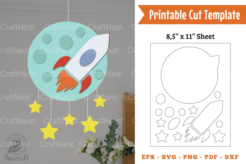 Space Papercut Template Bundle - CraftNest - Digital Crafting and Art